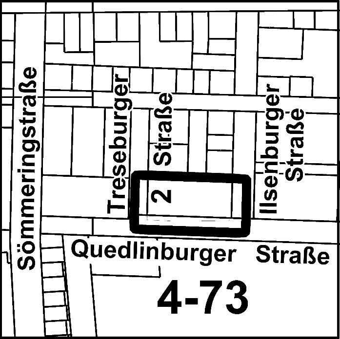 Bebauungsplanentwurf 4-73 für das Grundstück Treseburger Straße 2. Bild: BACW/Stadtentwicklungsamt